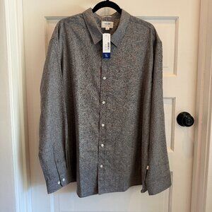Brand New - Grey Button Up Long Sleeve Shirt